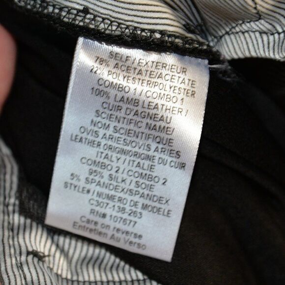 Alice + Olivia Silk Blend Tapered Leg Black Trousers Sz 6 - Picture 9 of 9